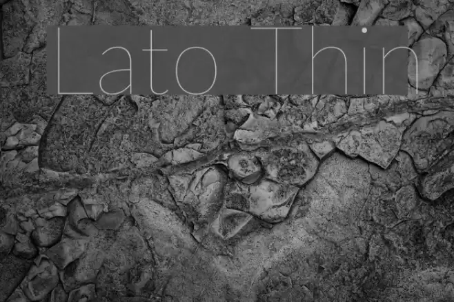 Lato Thin Font examples