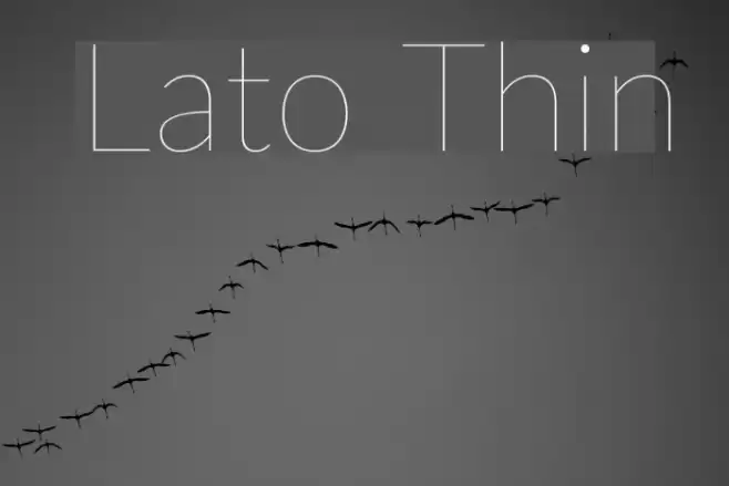 Lato Thin Font examples