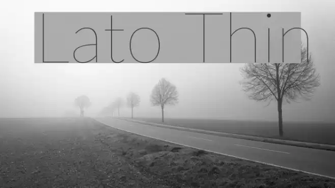 Lato Thin Font examples