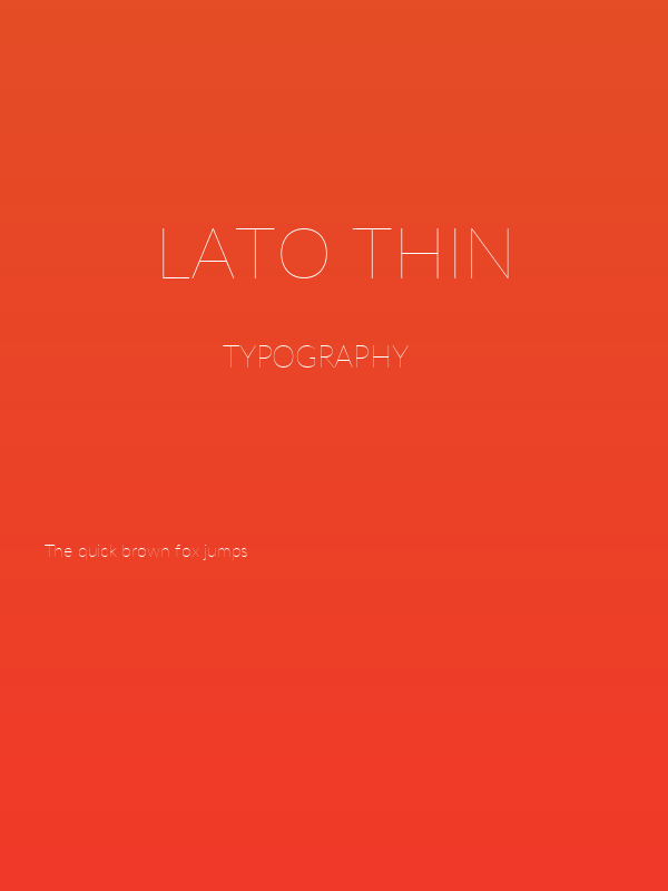 Lato Thin Poster