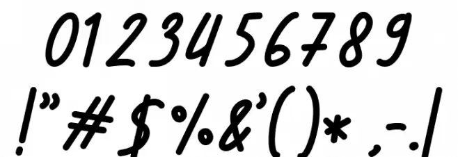 Latte Brown Regular Font OTHER CHARS