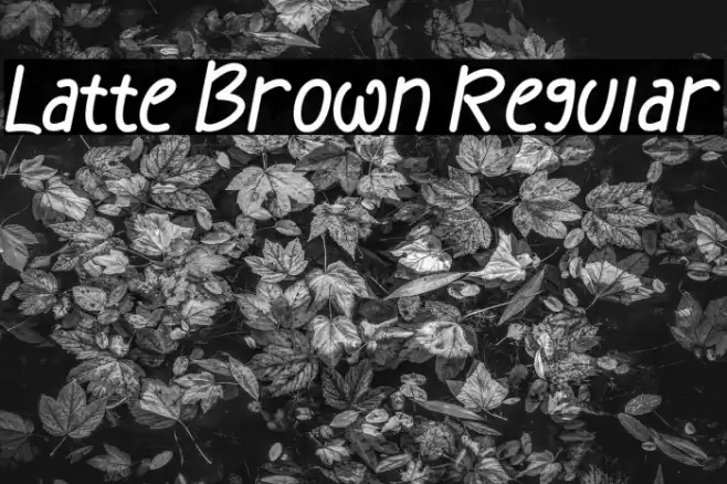 Latte Brown Regular Font examples