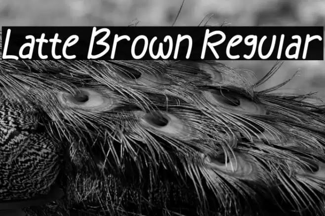 Latte Brown Regular Font examples