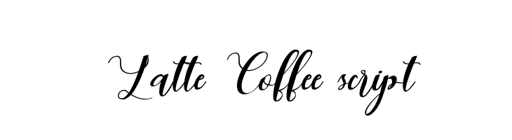 Latte Coffee script  Frei Schriftart Herunterladen