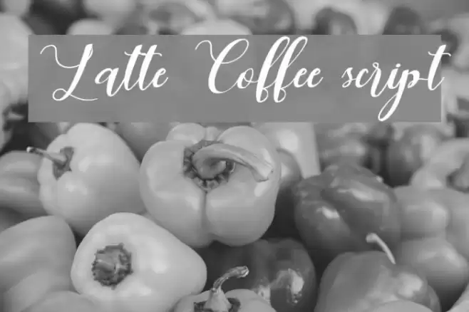 Latte Coffee script Font examples