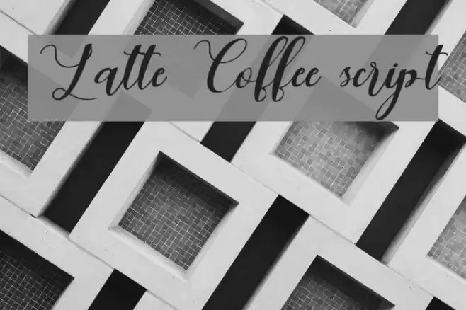 Latte Coffee script Font examples