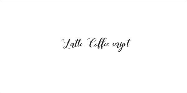 Latte Coffee script Logo