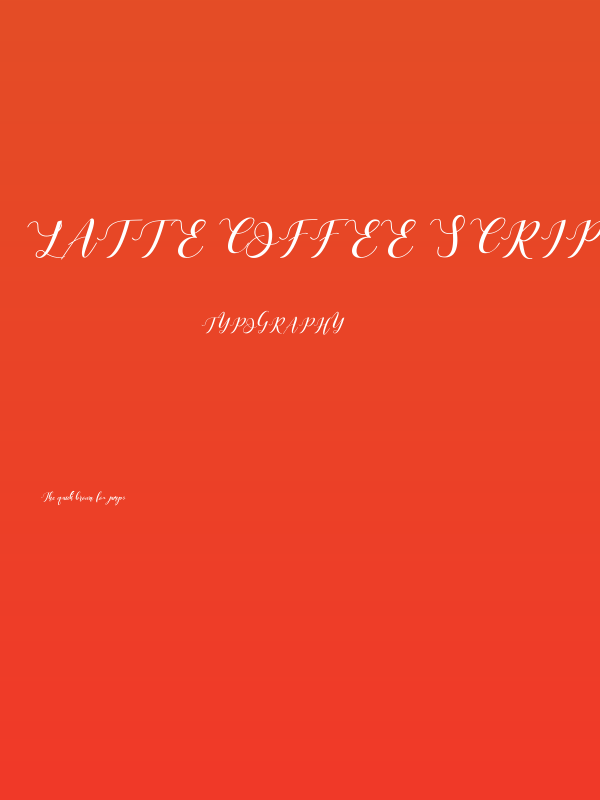 Latte Coffee script Poster