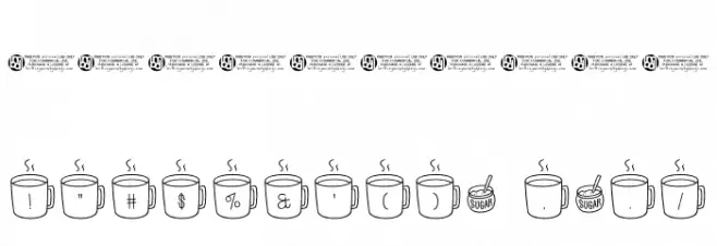 Latte*Letters Regular Font Alte caractere