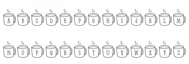 Latte*Letters Regular 字体 大写