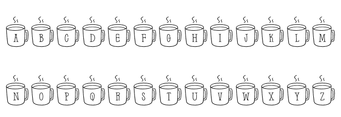 Latte*Letters Regular Font LOWERCASE