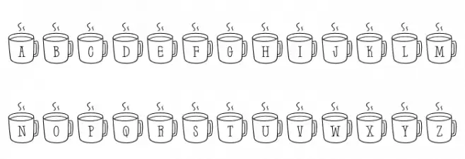 Latte*Letters Regular Caratteri MINUSCOLO