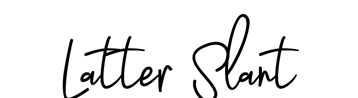 Latter Slant  Frei Schriftart Herunterladen