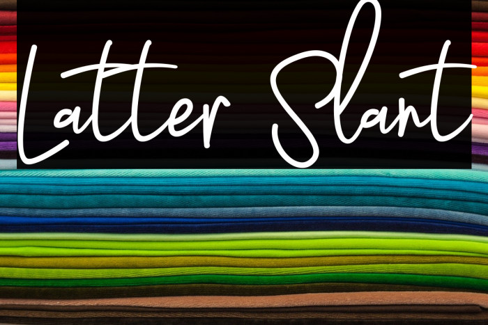 Latter Slant Font examples