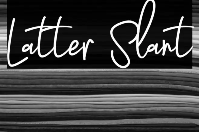 Latter Slant Example 1
