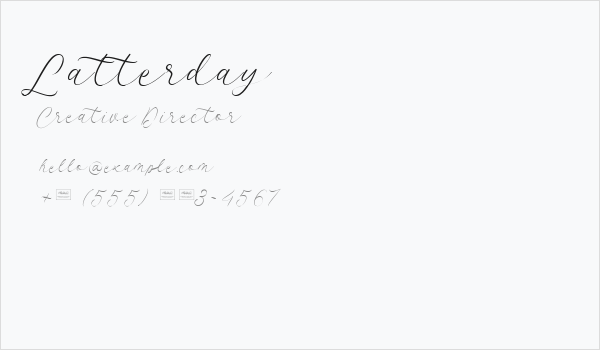 Latterday Business Card