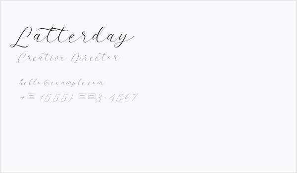 Latterday Business Card