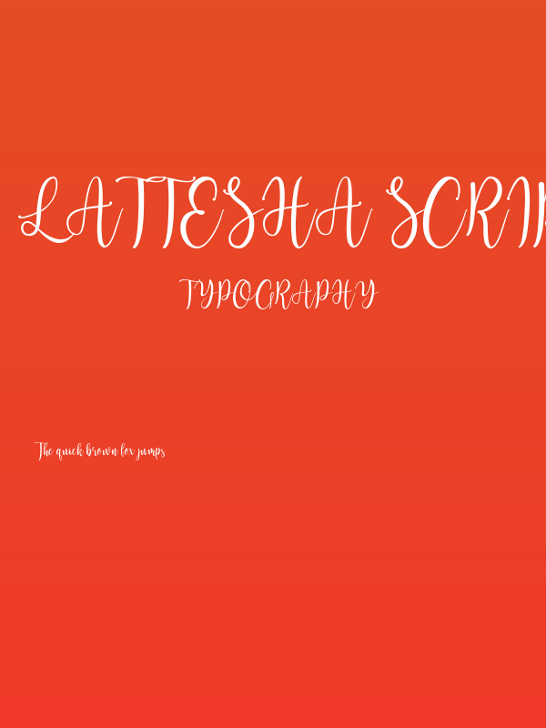 Lattesha Script Poster