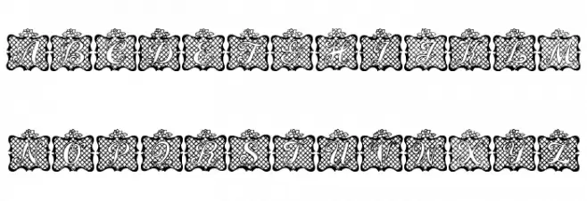 Lattice Letter Schriftart Groß