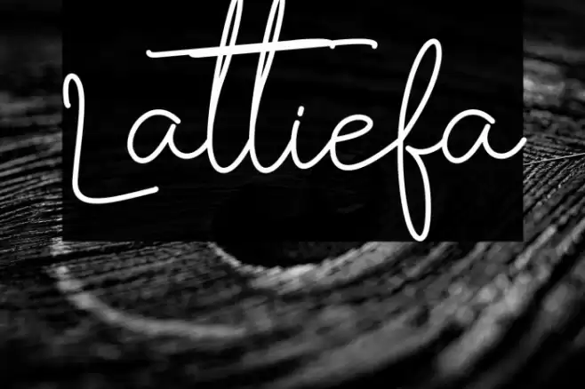 Lattiefa Font examples