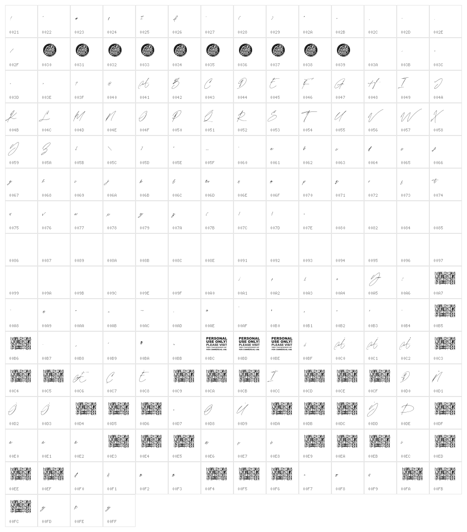 Lattus Brighteny Demo Character Map