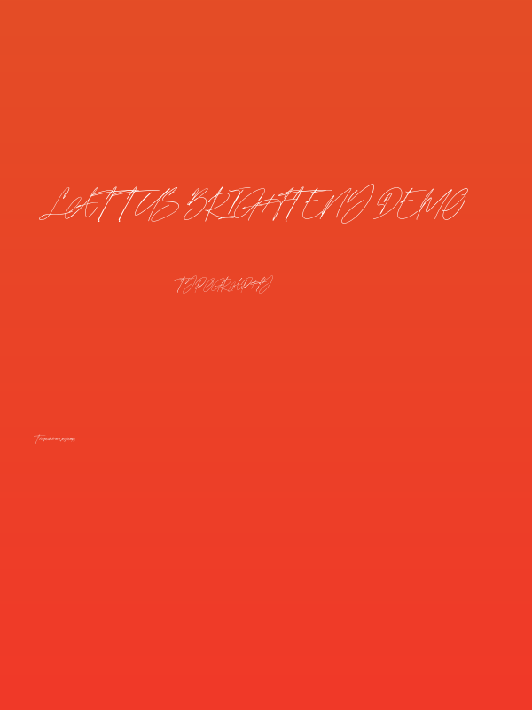 Lattus Brighteny Demo Poster