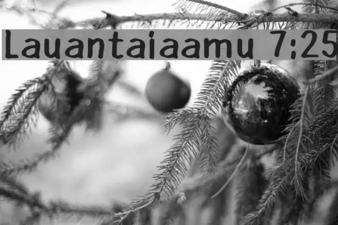 Lauantaiaamu 7:25 Шрифта examples
