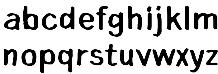 Lauantaiaamu 7:25 Font LOWERCASE