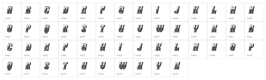 Laufen Regular Character Map