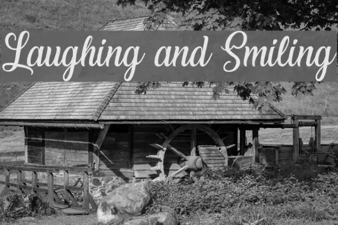 Laughing and Smiling Font examples