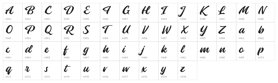 LaunchAttack-Regular Character Map