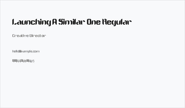 Launching A Similar One Regular Business Card