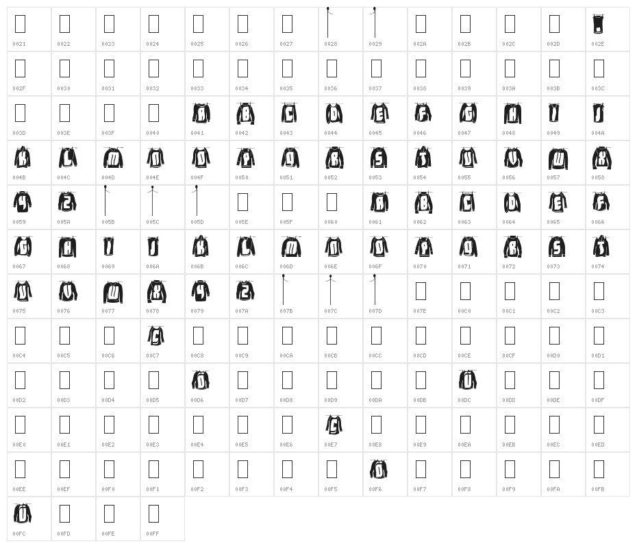 Laundry Day Character Map