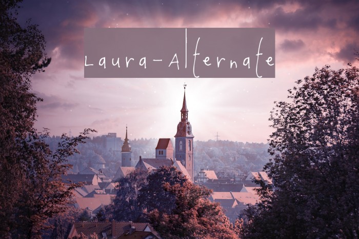 Laura-Alternate Font examples