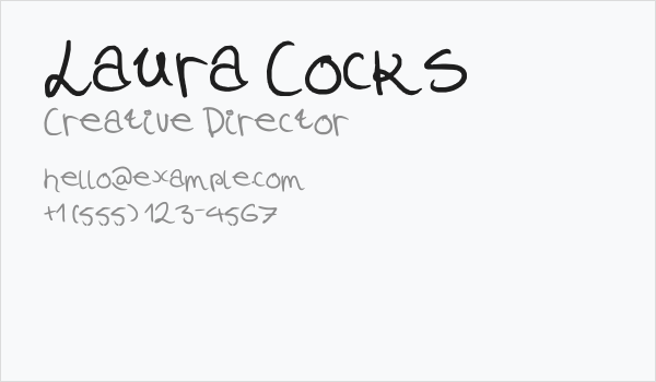 Laura Cocks Business Card