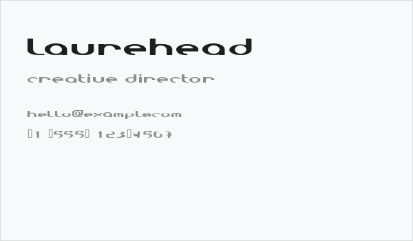 LaureHead Business Card