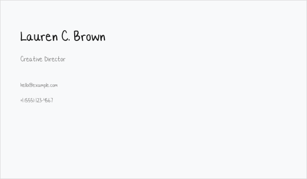 Lauren C. Brown Business Card