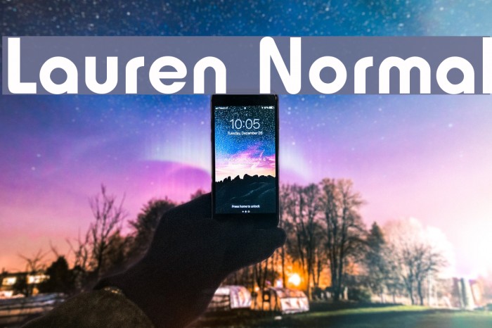 Lauren Normal Font examples