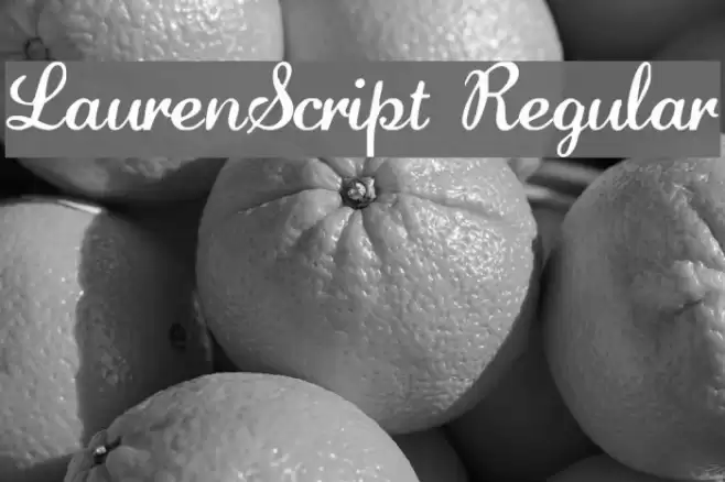 LaurenScript Regular Font examples