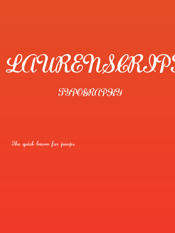 LaurenScript Regular Poster
