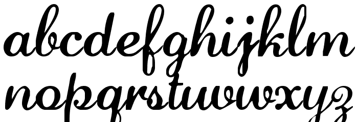 LaurenScript Regular Font LOWERCASE