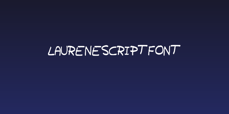 LaureneScriptFont Social Header