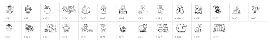 LauriesCountry Character Map