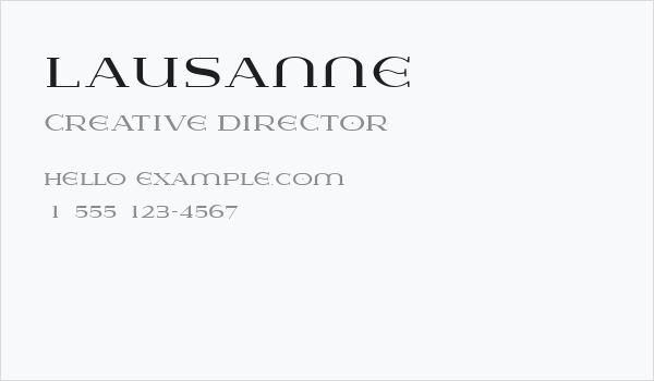 Lausanne Business Card