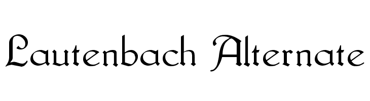 Lautenbach Alternate  font caratteri gratis