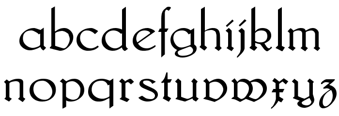 Lautenbach Normal Font LOWERCASE