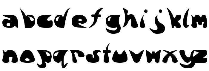 Lava Silhouettes Font LOWERCASE
