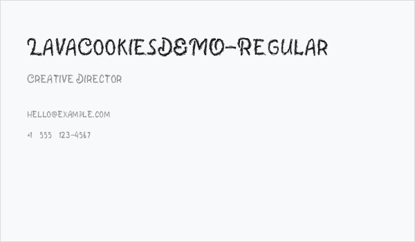 LavaCookiesDEMO-Regular Business Card