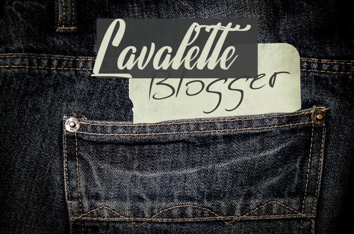 Lavalette Font examples