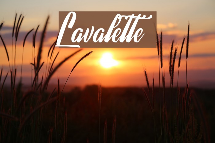 Lavalette Font examples